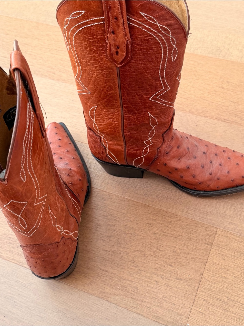 J.B. DillonWomen's Rustic Brown Western Cowboy Boots - Classic Western Stitching